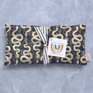 Gilded Snakes Black and Lilac Weighted Eye Pillow
